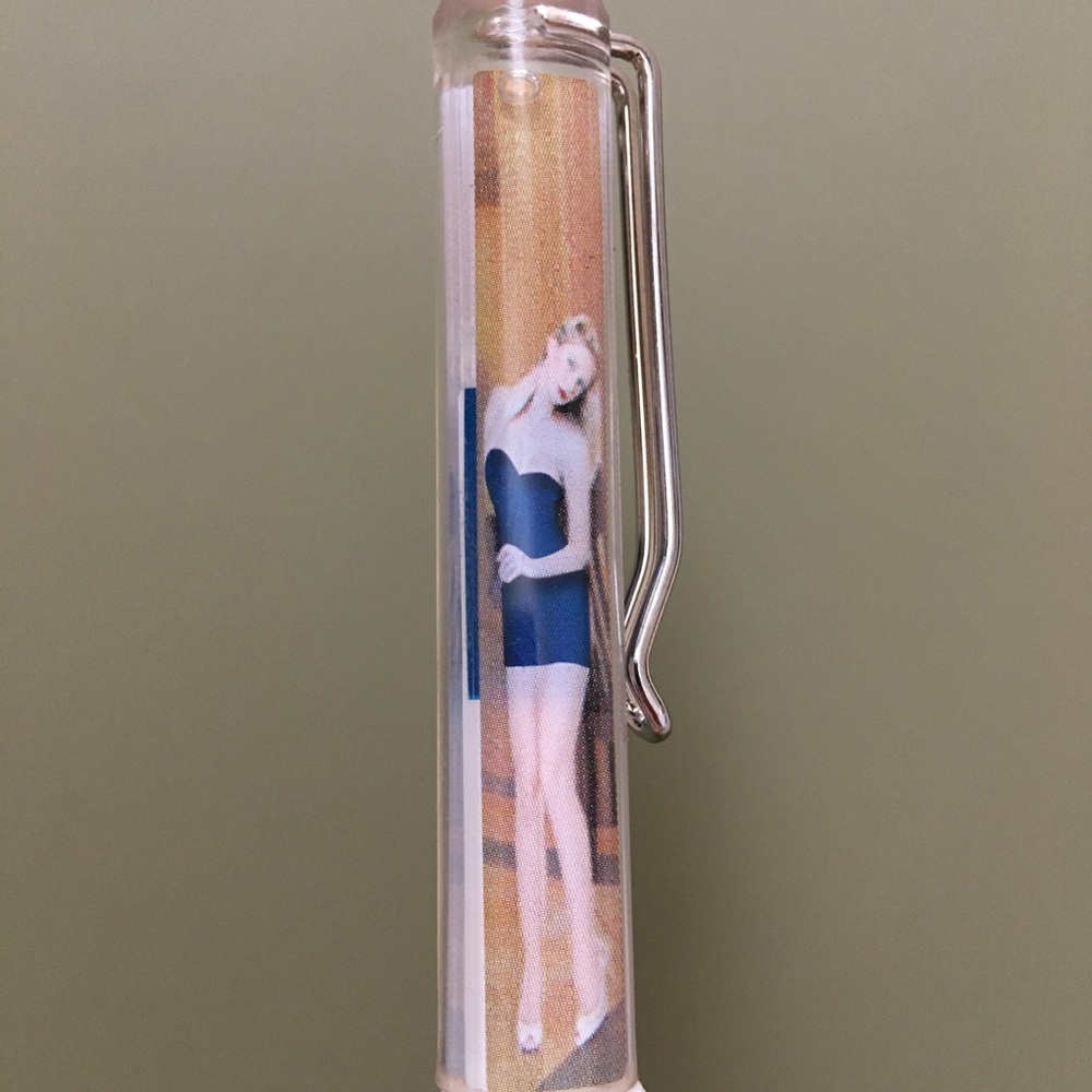 Naked Girl Floating Pen Stripper Vintage Style Blonde Model